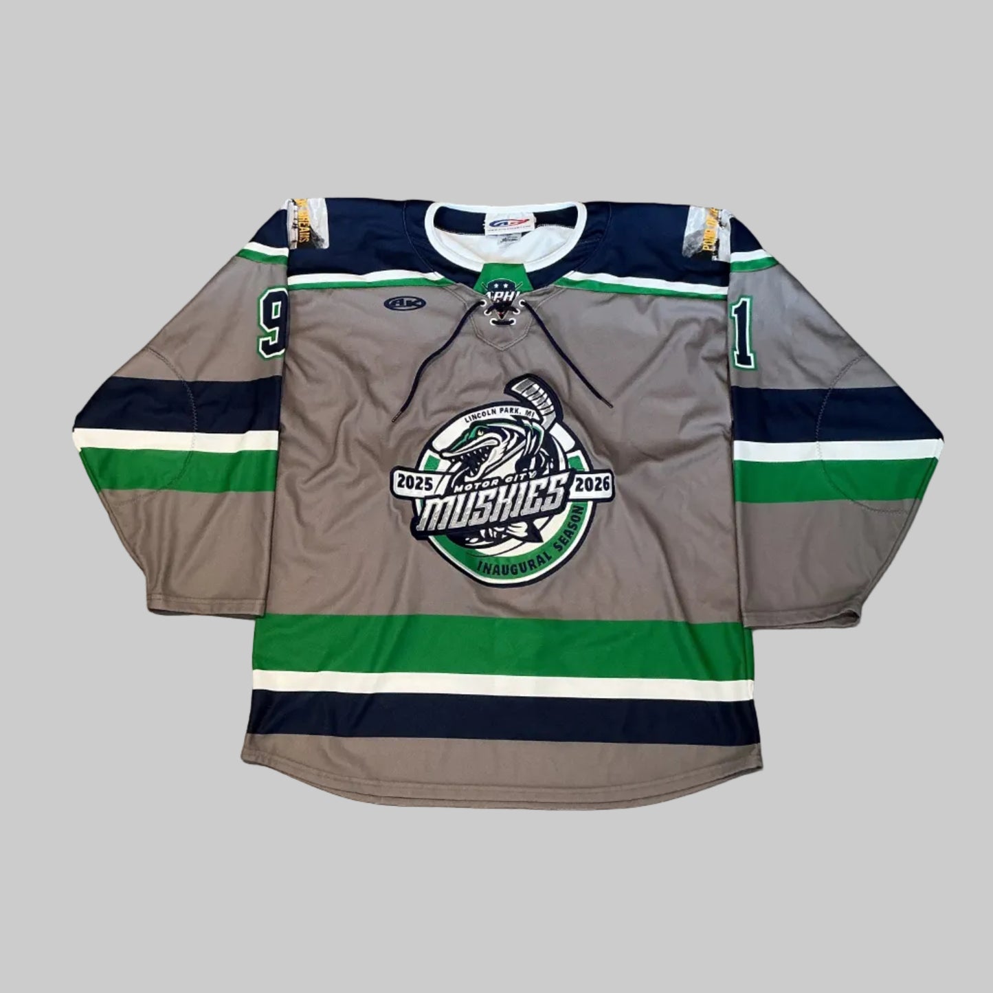 Motor City Muskies Game Worn #91 Casley Jersey